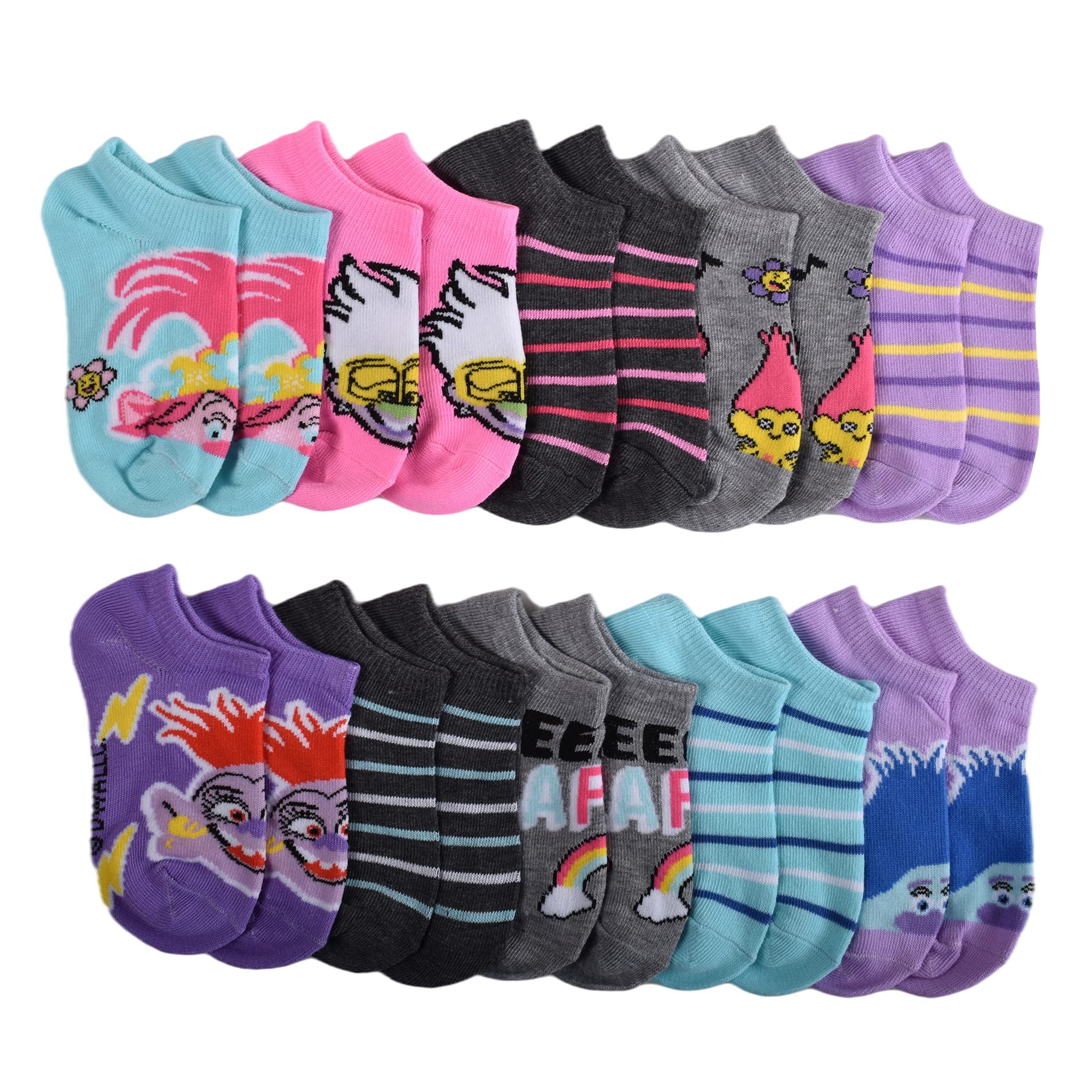 DREAMWORKS TROLLS Girls No Show Socks
